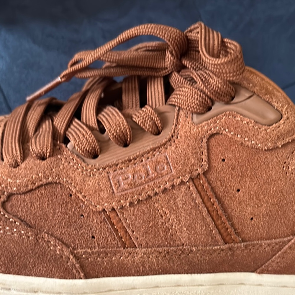 Polo Ralph Lauren Men's Brown Suede Master Sport Court Sneaker - Size: US 11.5 - Picture 3 of 13
